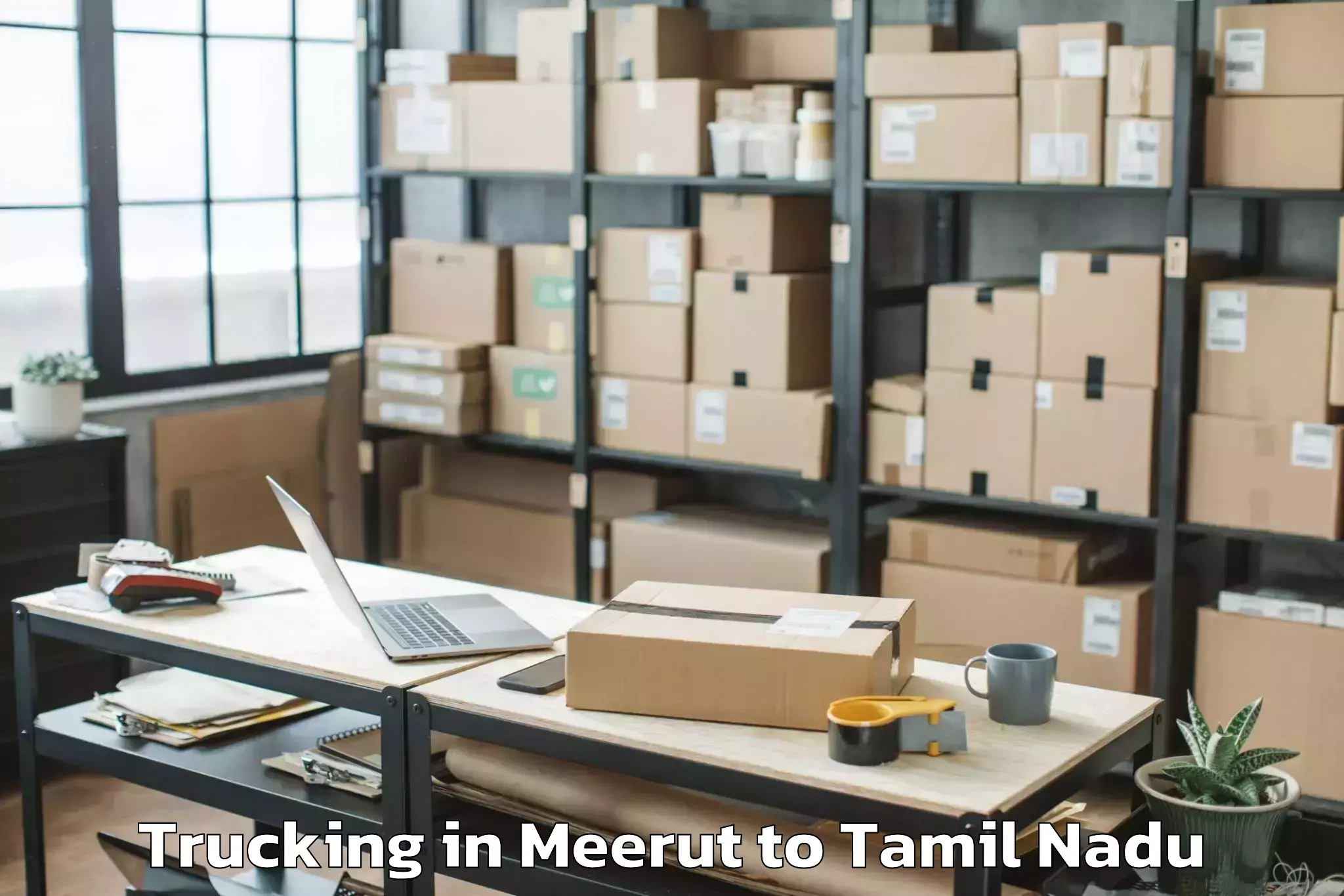 Easy Meerut to Tiruvadanai Trucking Booking